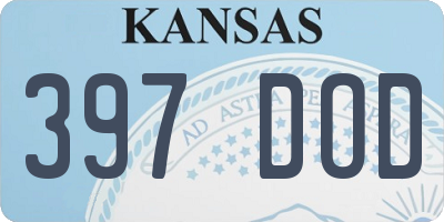 KS license plate 397DOD