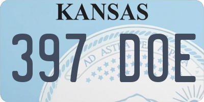 KS license plate 397DOE
