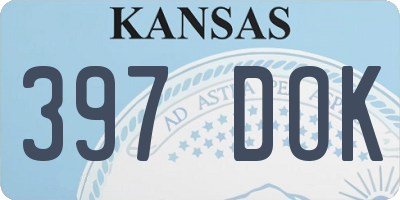 KS license plate 397DOK