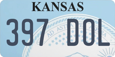 KS license plate 397DOL