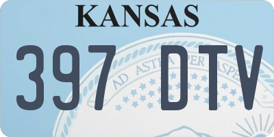 KS license plate 397DTV