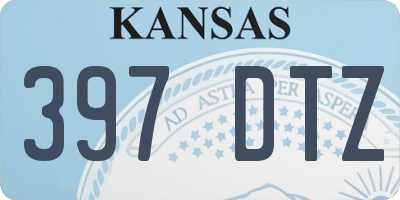 KS license plate 397DTZ