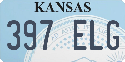 KS license plate 397ELG