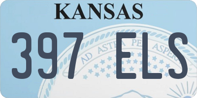 KS license plate 397ELS