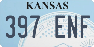 KS license plate 397ENF