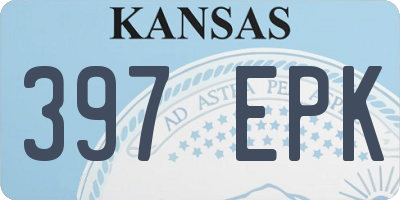 KS license plate 397EPK