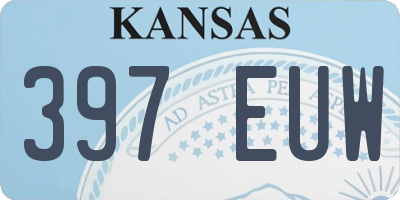 KS license plate 397EUW