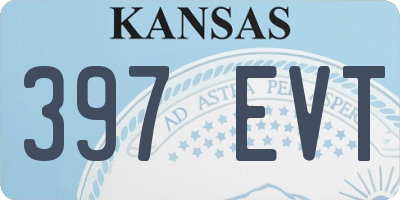 KS license plate 397EVT