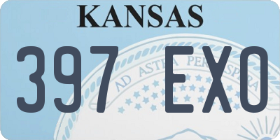 KS license plate 397EXO