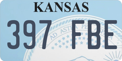 KS license plate 397FBE
