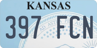 KS license plate 397FCN