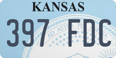 KS license plate 397FDC