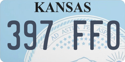 KS license plate 397FFO
