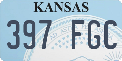 KS license plate 397FGC