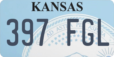 KS license plate 397FGL