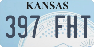 KS license plate 397FHT