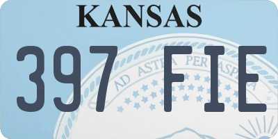 KS license plate 397FIE