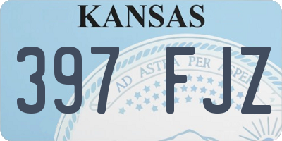 KS license plate 397FJZ