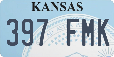 KS license plate 397FMK