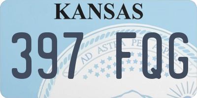 KS license plate 397FQG