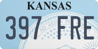 KS license plate 397FRE