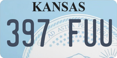 KS license plate 397FUU
