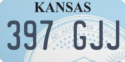 KS license plate 397GJJ