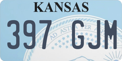 KS license plate 397GJM