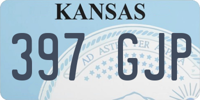KS license plate 397GJP