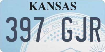 KS license plate 397GJR