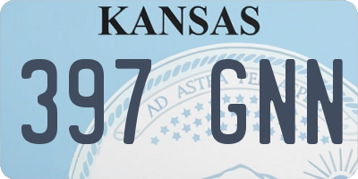 KS license plate 397GNN