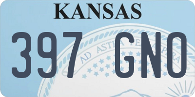 KS license plate 397GNO