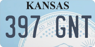 KS license plate 397GNT