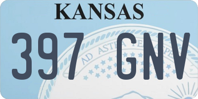 KS license plate 397GNV