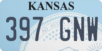 KS license plate 397GNW