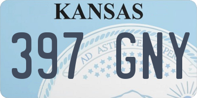 KS license plate 397GNY