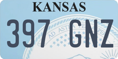 KS license plate 397GNZ