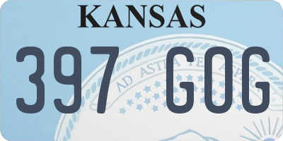 KS license plate 397GOG