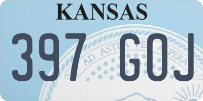 KS license plate 397GOJ