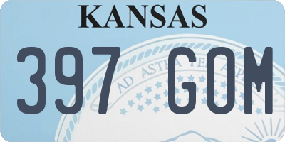 KS license plate 397GOM