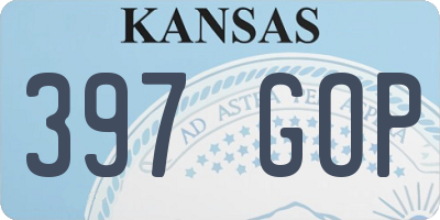 KS license plate 397GOP