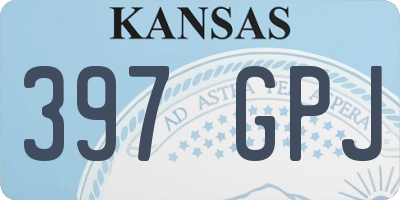 KS license plate 397GPJ