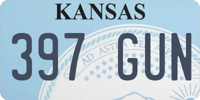 KS license plate 397GUN