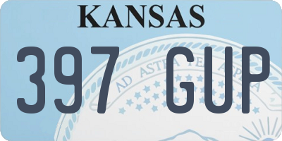KS license plate 397GUP