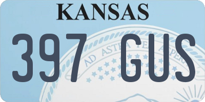 KS license plate 397GUS