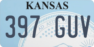 KS license plate 397GUV