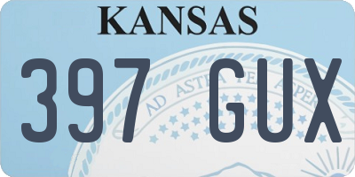 KS license plate 397GUX