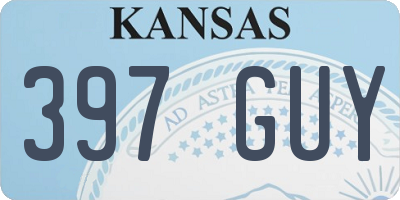 KS license plate 397GUY