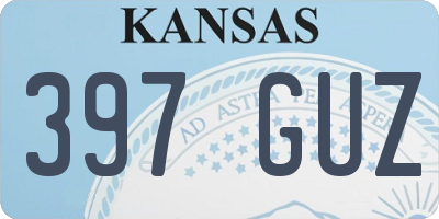 KS license plate 397GUZ