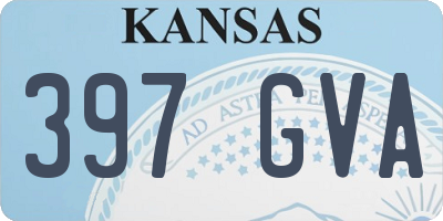 KS license plate 397GVA
